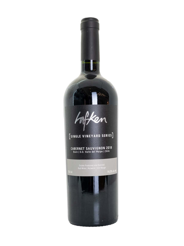 2018 Lafken "Single Vineyard Series" Cabernet Sauvignon (Maipo Valley, Chile) 8R